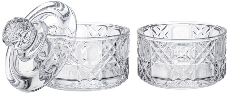 Емкость для хранения lefard с крышкой 2 яруса "gem" 8*14 см, 180 мл (каждая) (691-083)