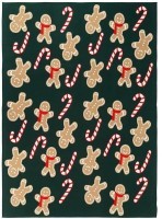 Плед из хлопка с новогодним рисунком gingerman из коллекции new year essential, 130x180 см (79343)