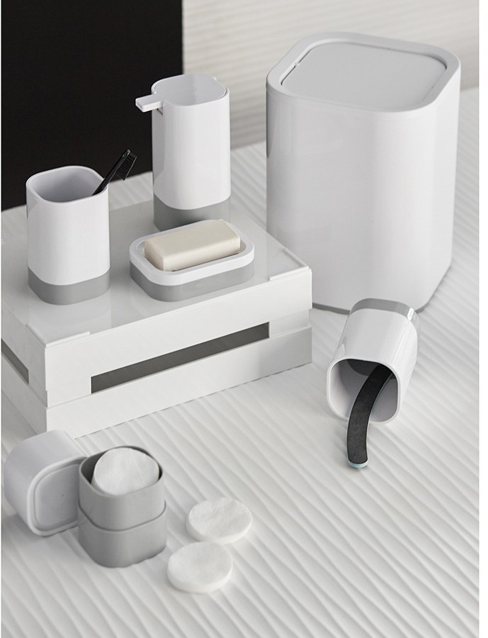 Диспенсер для жидкого мыла tyer, 430 мл, белый/серый (75838)