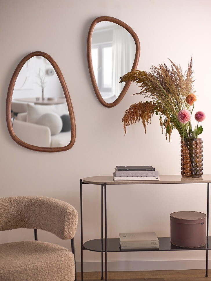 Зеркало настенное torhill, 42х70 см, коричневое (79220)