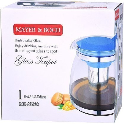 Чайник заварочный чер1,8 л стекло Mayer&Boch (29950)