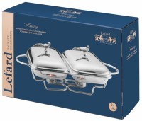 Мармит двойной lefard серия "охота" со стеклянными формами для запекания, 1,6л/1,6л (920-103)