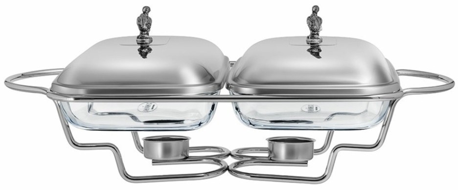 Мармит двойной lefard серия "охота" со стеклянными формами для запекания, 1,6л/1,6л (920-103)