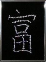 Картина Иероглиф Богатство с кристаллами Swarovski (1519)