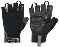 Перчатки для фитнеса STARFIT WG-203, черный/серый (2119242)