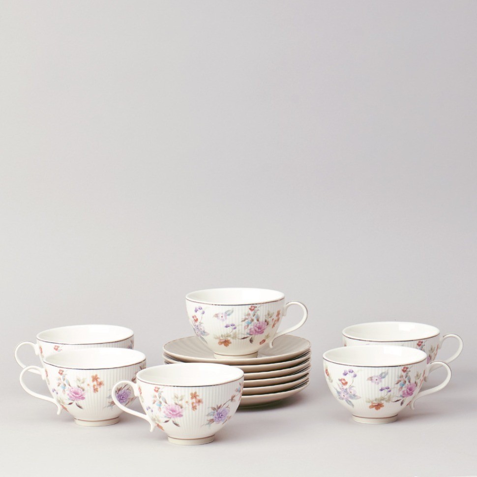 Чайный набор lefard "времена года" на 6 пер. 12 пр. 250 мл серый (42-575)