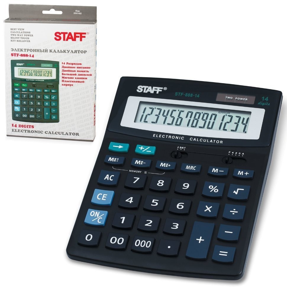 Калькулятор настольный Staff STF-888-14 14 разрядов 250182 (64897)