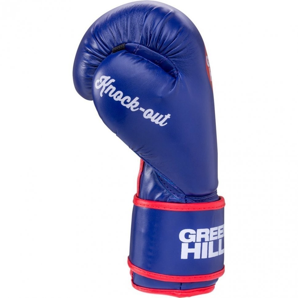 Перчатки боксерские Knockout BGK-2266, 14 oz, к/з, синий (678336)