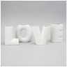 Набор ваз "love", высота 15.2см цвет: белый Lefard (374-140)