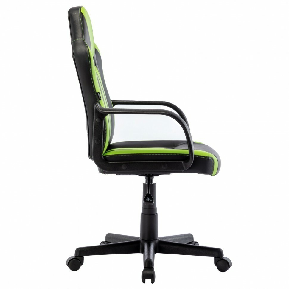 Кресло компьютерное BRABIX Stripe GM-202 экокожа черное/зеленое 532511 (94582)