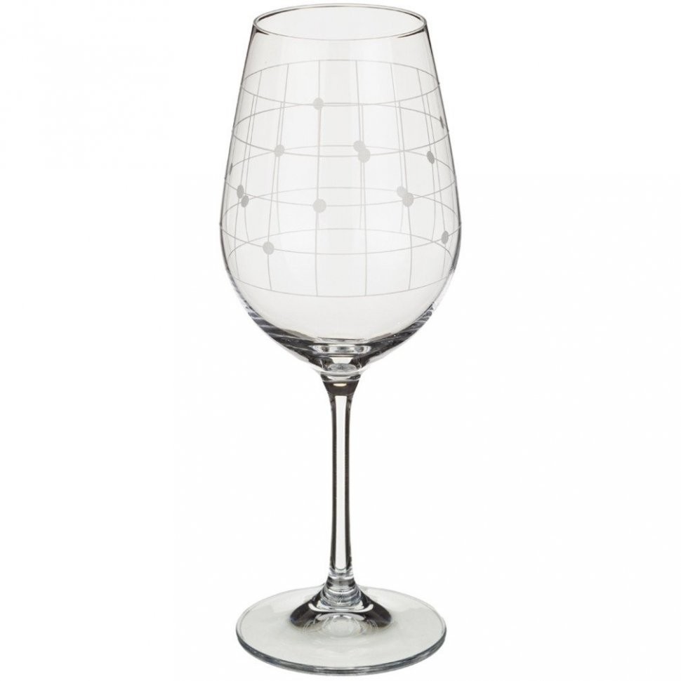 Набор бокалов для вина из 6 шт. "виола микс" 450 мл высота=24 см Bohemia Crystal (674-417)