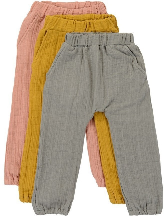 Штаны из хлопкового муслина горчичного цвета из коллекции essential 3-4y (69689)