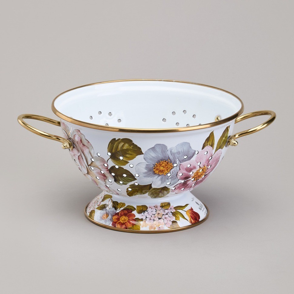 Дуршлаг agness эмалированный серия фландрия, 20см (950-596)