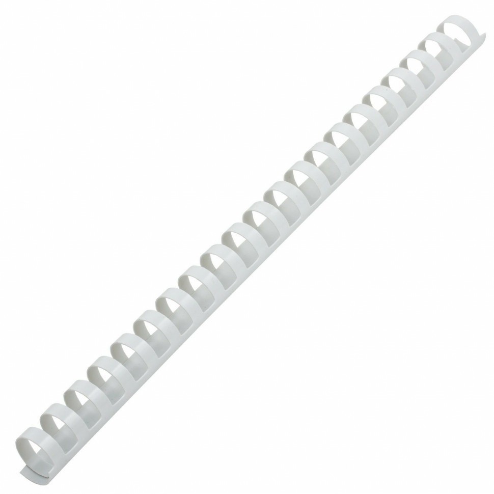 Пружины пластик. для перепл. к-т 100 шт. 19 мм для сшив. 121-150 л. белые Офисмаг 530816 (89933)