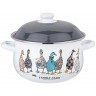Кастрюля agness эмалированная с эмал.крышкой серия "family farm", 3.6 л, 22*13 см (934-623)