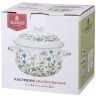 Кастрюля agness эмалированная с эмал.крышкой серия "family farm", 3.6 л, 22*13 см (934-623)