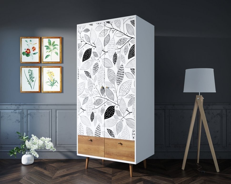 Шкаф двухстворчатый Berber принт 9 арт BB16/Print_09-ET