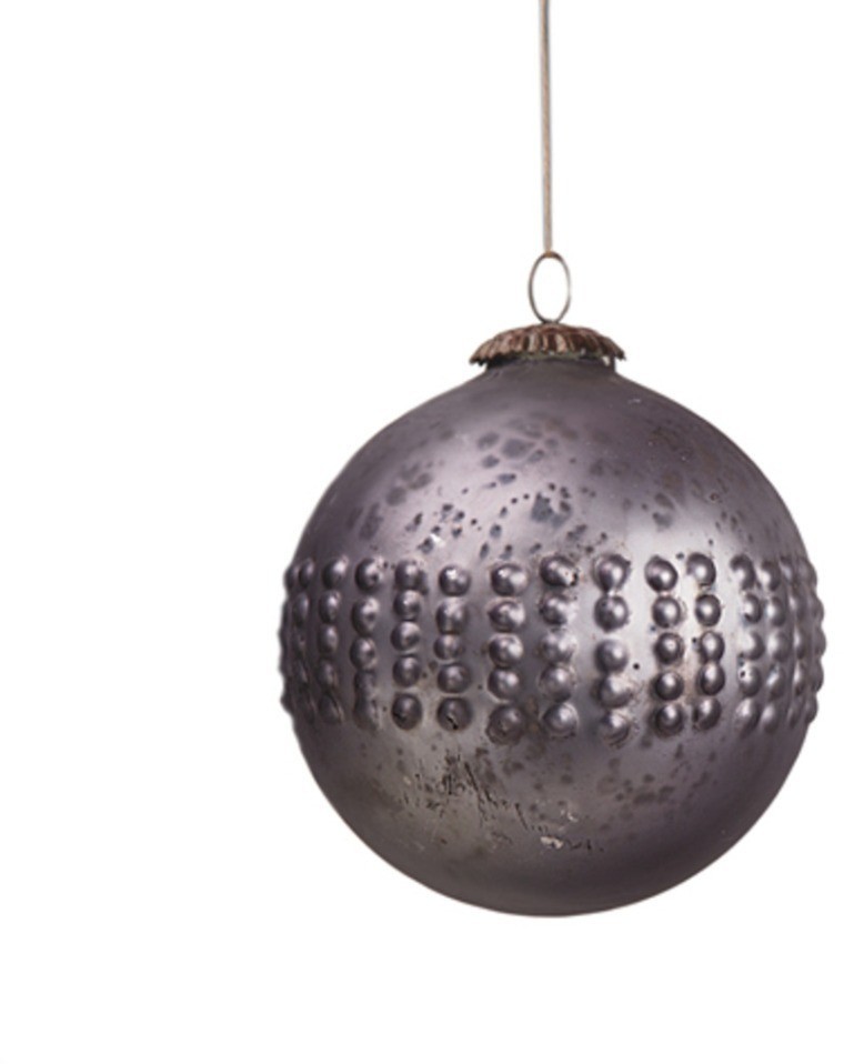 Новогодняя игрушка SAK 1624, 13, стекло, Antique grey, RESTORATION HARDWARE