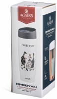 Термокружка agness  &quot;особенная&quot; 360мл, колба нерж.сталь 18/10 (709-122)