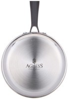 Ковш с крышкой 1,4л &quot;iron chef&quot; agness 16*7,5см технология 3-ply, нерж.сталь 18/10 (947-100)