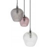 Светильник подвесной каскадный aurora, D50 см, сливовый/серый/прозрачный (76566)