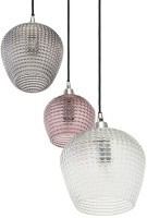 Светильник подвесной каскадный aurora, D50 см, сливовый/серый/прозрачный (76566)