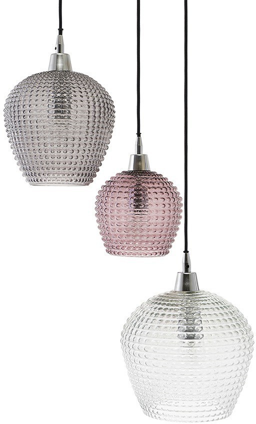 Светильник подвесной каскадный aurora, D50 см, сливовый/серый/прозрачный (76566)
