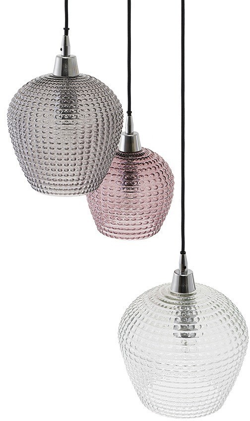 Светильник подвесной каскадный aurora, D50 см, сливовый/серый/прозрачный (76566)