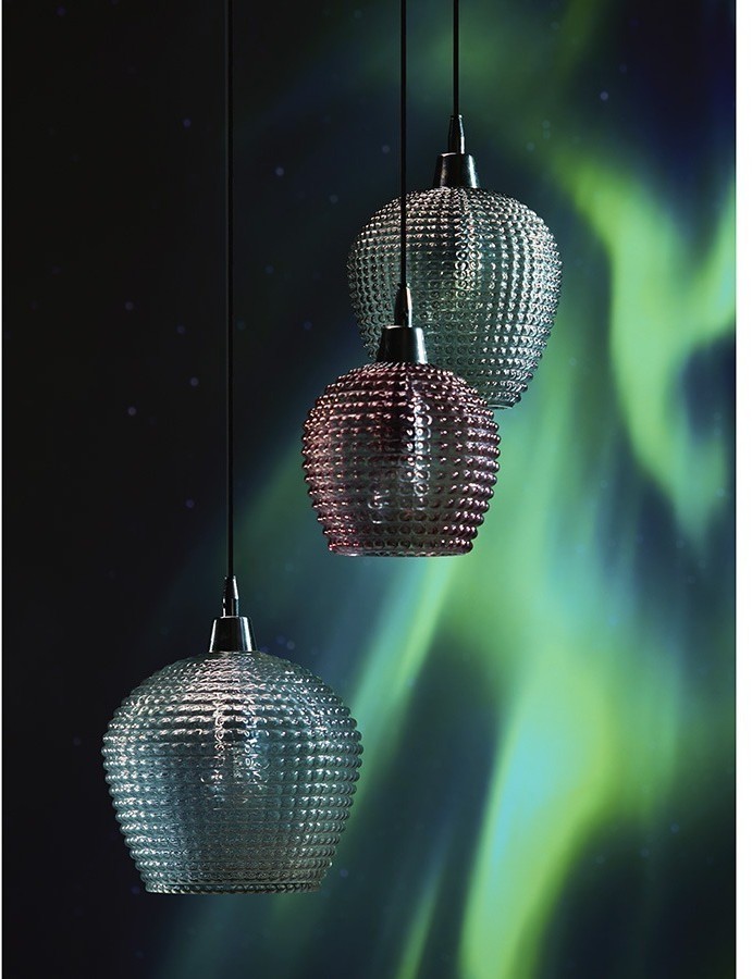 Светильник подвесной каскадный aurora, D50 см, сливовый/серый/прозрачный (76566)