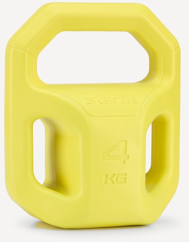Гиря пластиковая STARFIT DB-505, 4 кг, желтый (2113751)