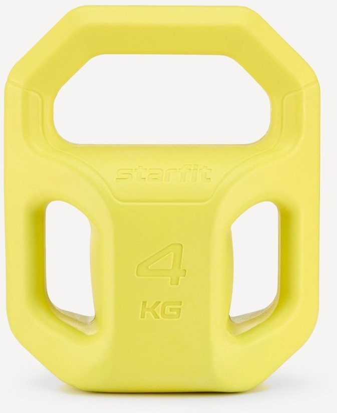 Гиря пластиковая STARFIT DB-505, 4 кг, желтый (2113751)