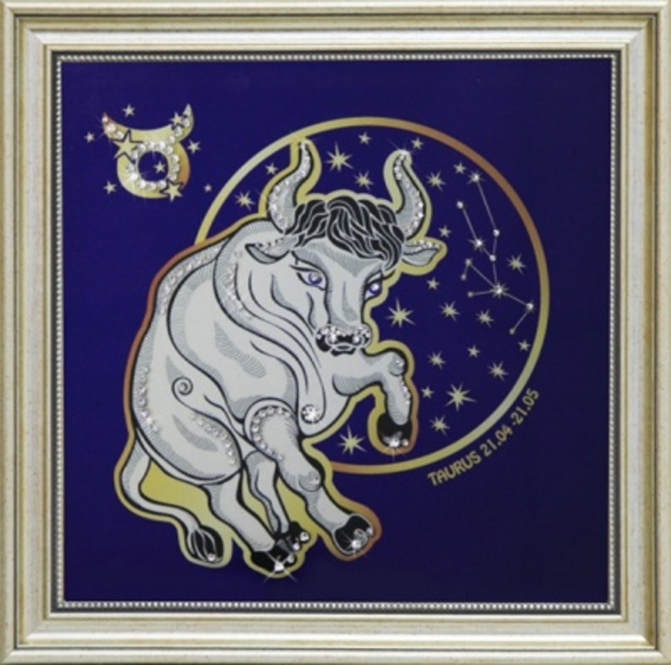 Картина Звездный телец с кристаллами Swarovski (1746)