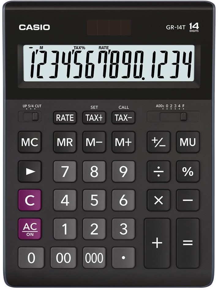 Калькулятор настольный Casio GR-14T-W-EP 14 разрядов 250448 (64955)