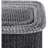 Набор из 4-х корзин для хранения sustainable collection, черный (77687)