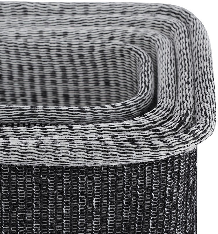 Набор из 4-х корзин для хранения sustainable collection, черный (77687)