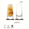 Набор бокалов на подставке из ореха whisky islay, 325 мл, 2 шт. (61322)