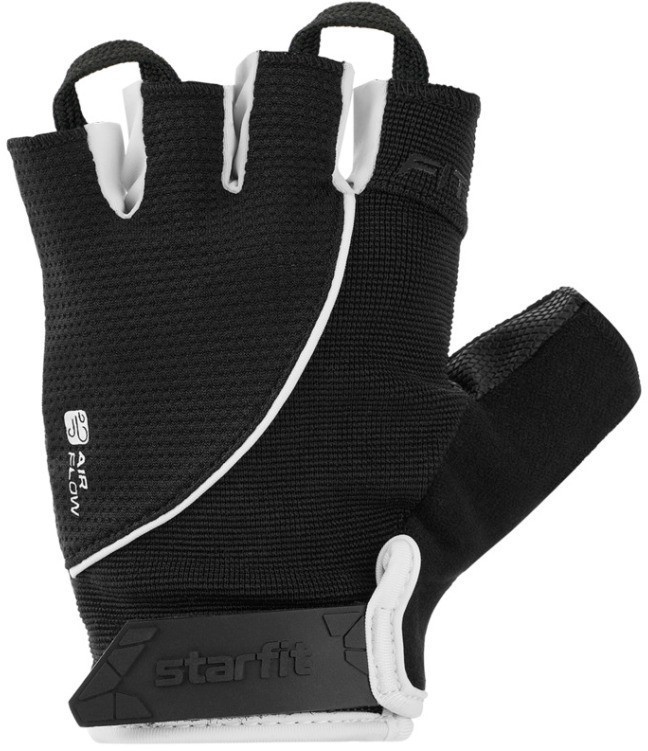 Перчатки для фитнеса STARFIT WG-202, черный/белый (2119236)