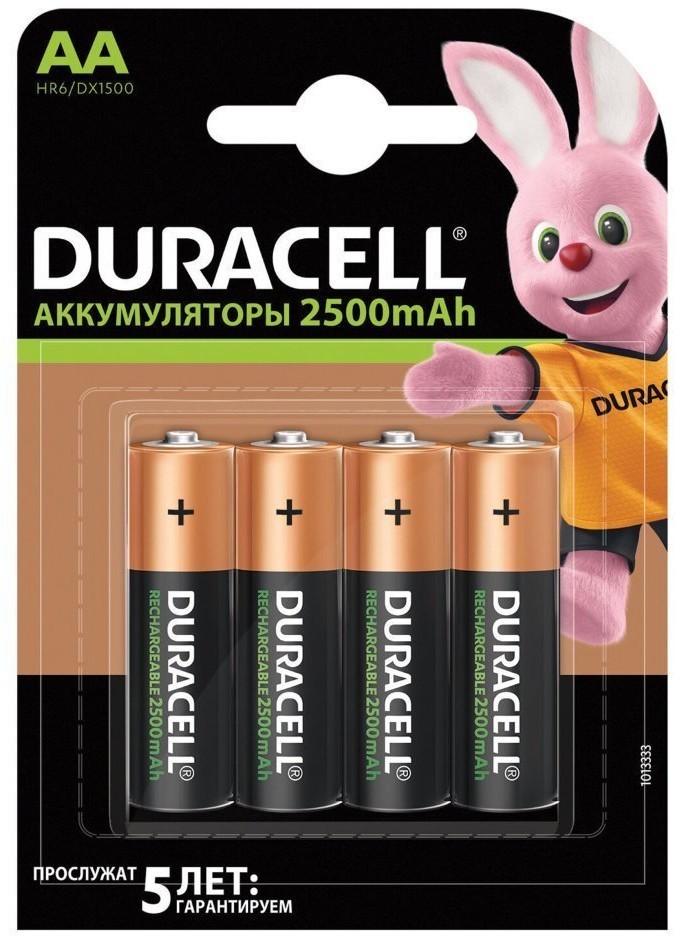 Батарейки аккумуляторные Duracell HR06 (АА) Ni-Mh 2500 mAh 4 шт 81472345 (453567) (65473)