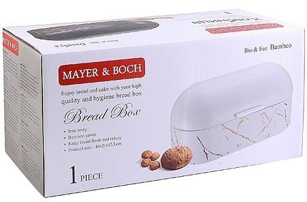 Хлебница 43,5х21х21 см белый.мраморMB (31145)