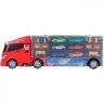 Набор машинок серии "Мой город" (Автовоз - кейс 51,5 см, красный, с тоннелем. 6 машинок и 10 дорожных знаков) (G205-012)