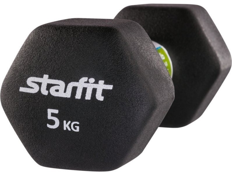 УЦЕНКА Гантель неопреновая DB-201 5 кг, черный (949054)