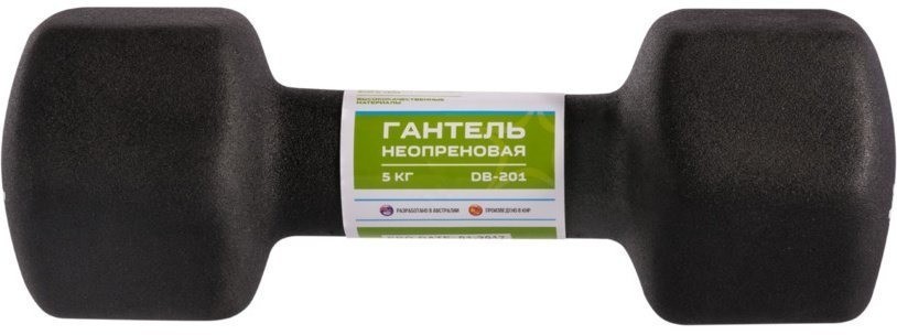 УЦЕНКА Гантель неопреновая DB-201 5 кг, черный (949054)