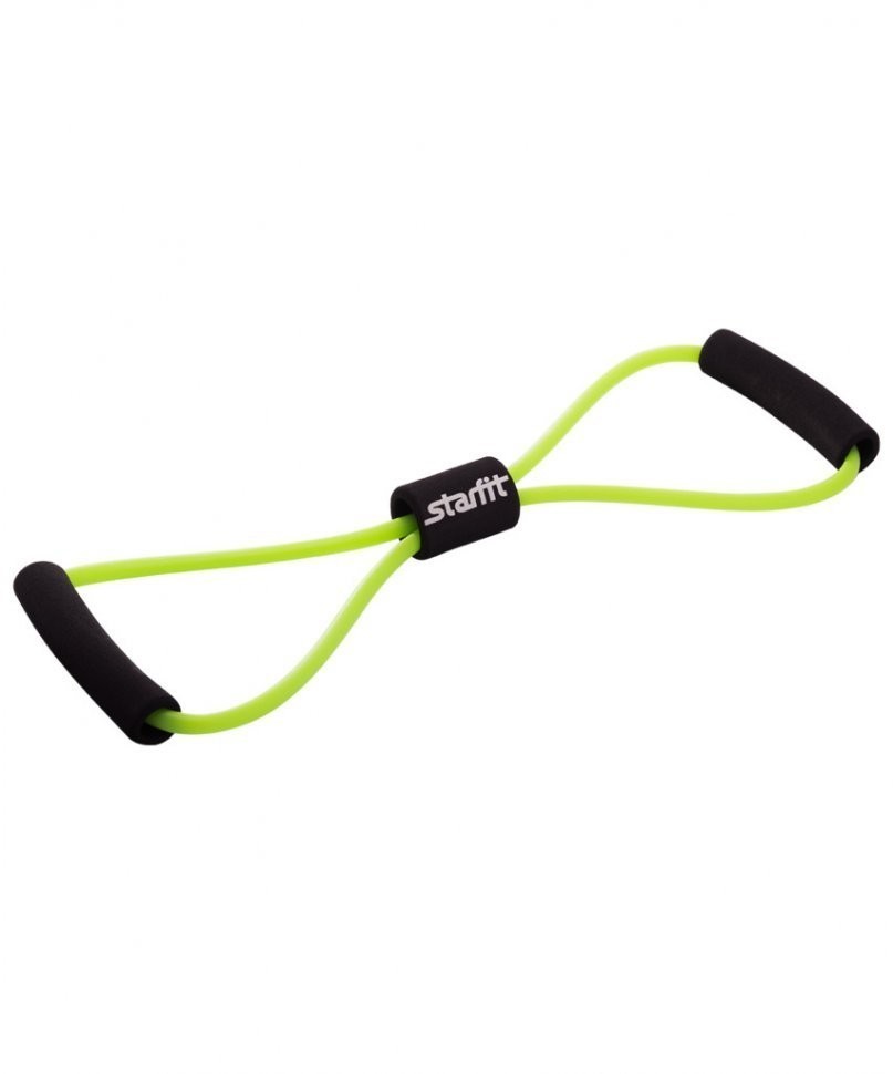 БЕЗ УПАКОВКИ Эспандер мультифункциональный ES-603 "Восьмерка", 6х9х1000 мм, зеленый (2101804)