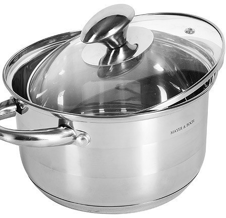 Набор кастрюль 3 шт из нержавеющей стали с крышками MAYER BOCH (30996)