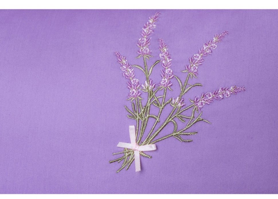 Кпб "лаванда" 2-х сп, сиреневый, с кружевом, под175*215-1шт, прост 250*220-1шт,нав 50*70-2шт SANTALINO (985-101)