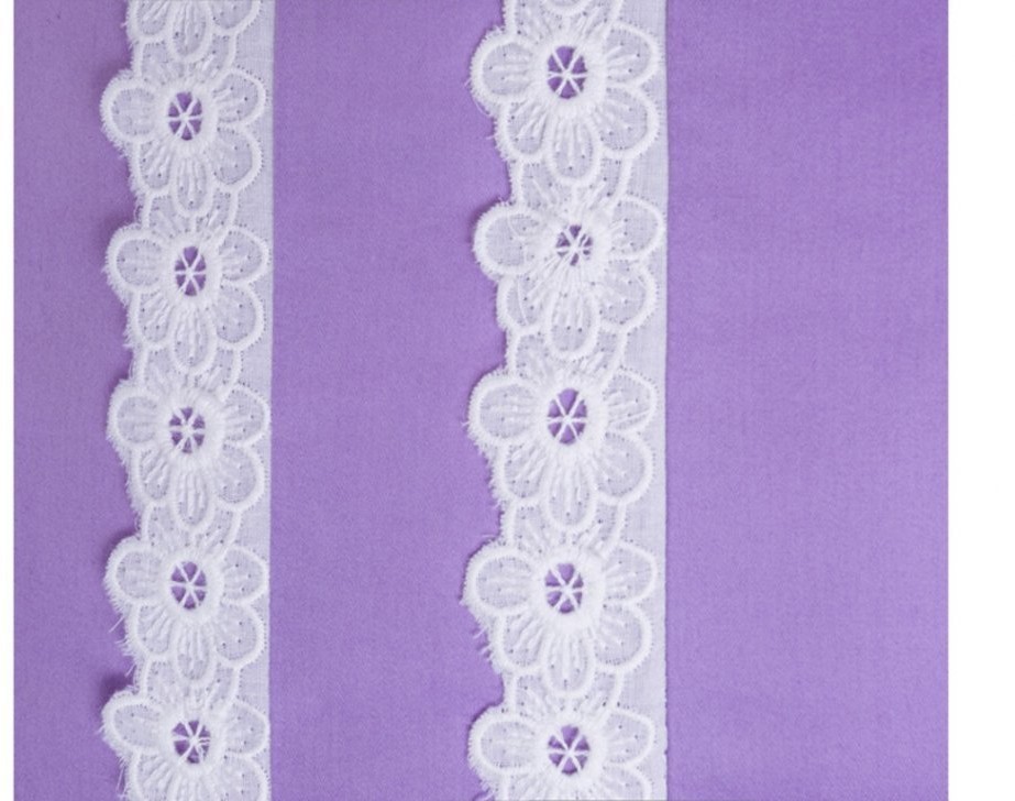 Кпб "лаванда" 2-х сп, сиреневый, с кружевом, под175*215-1шт, прост 250*220-1шт,нав 50*70-2шт SANTALINO (985-101)