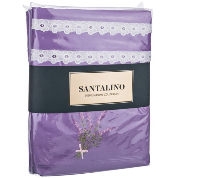 Кпб "лаванда" 2-х сп, сиреневый, с кружевом, под175*215-1шт, прост 250*220-1шт,нав 50*70-2шт SANTALINO (985-101)