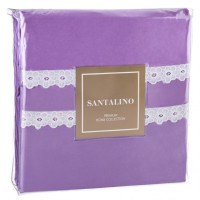 Кпб &quot;лаванда&quot; 2-х сп, сиреневый, с кружевом, под175*215-1шт, прост 250*220-1шт,нав 50*70-2шт SANTALINO (985-101)