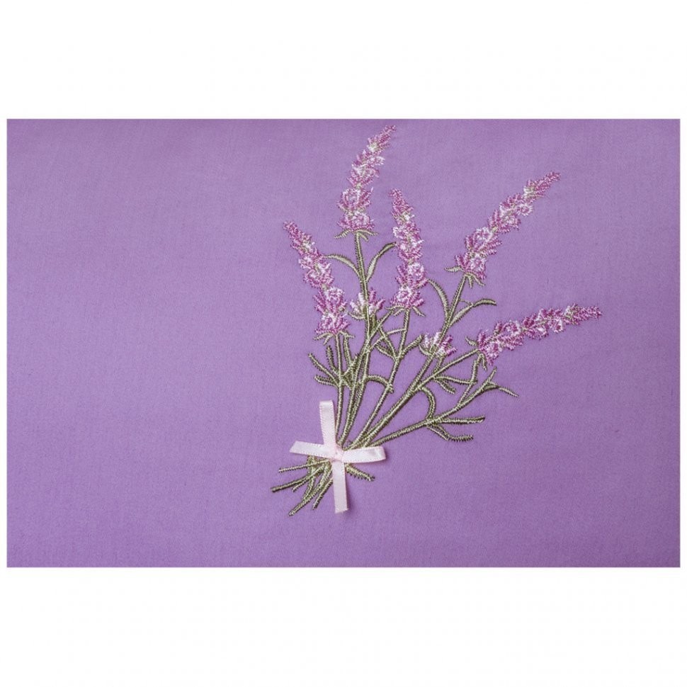 Кпб "лаванда" 2-х сп, сиреневый, с кружевом, под175*215-1шт, прост 250*220-1шт,нав 50*70-2шт SANTALINO (985-101)