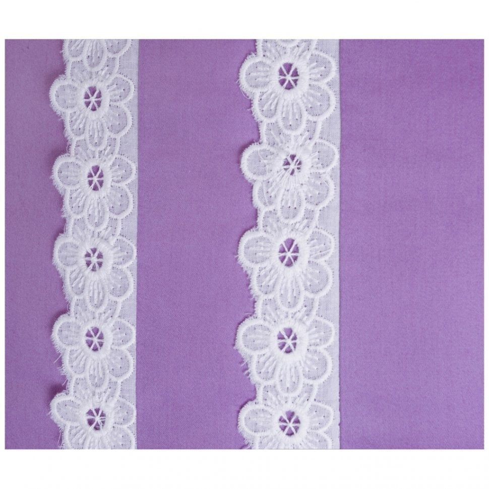 Кпб "лаванда" 2-х сп, сиреневый, с кружевом, под175*215-1шт, прост 250*220-1шт,нав 50*70-2шт SANTALINO (985-101)